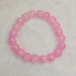 Natural Rose Quartz 8mm Beaded Stretch Bracelet Healing Crystal Stone Boho